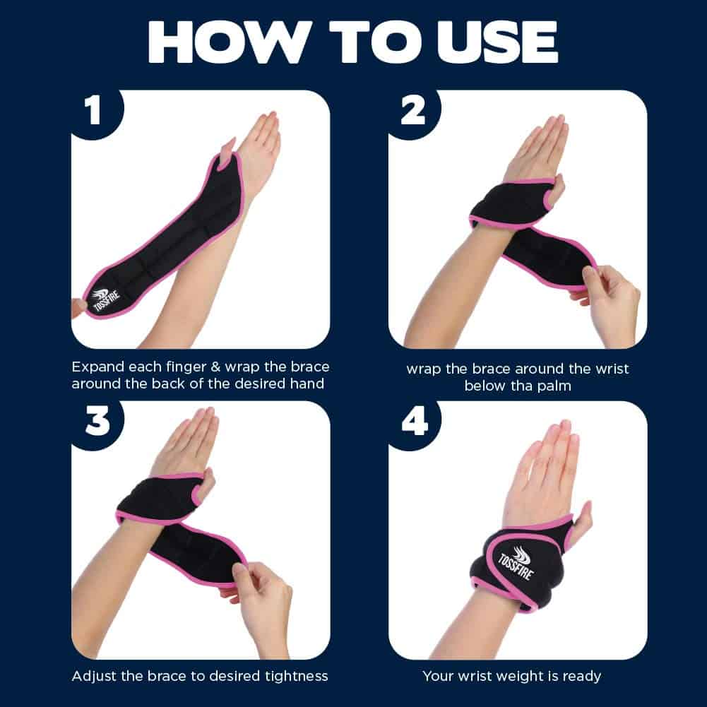 Par de Pesas para Muñeca de 2lb (1lb Cada Uno) con Orificio - Imagen 5