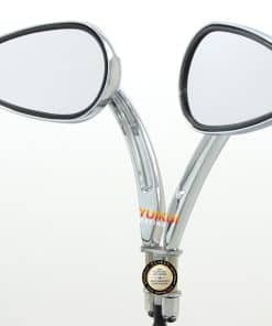 Espejos Universales de Calavera Cromados de Aluminio para