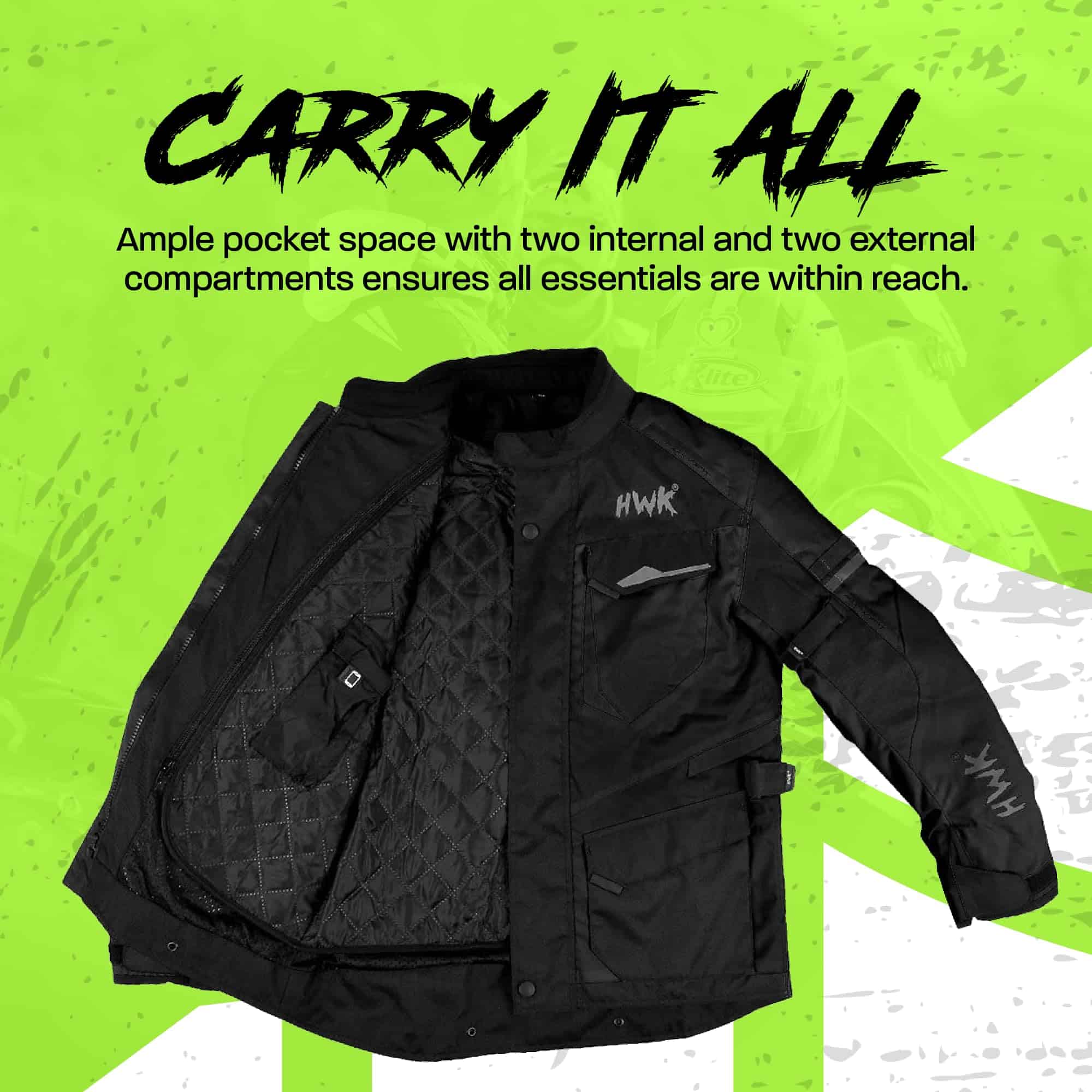 Chamarra de Moto para Hombre HWK Adventure Touring, - Imagen 6