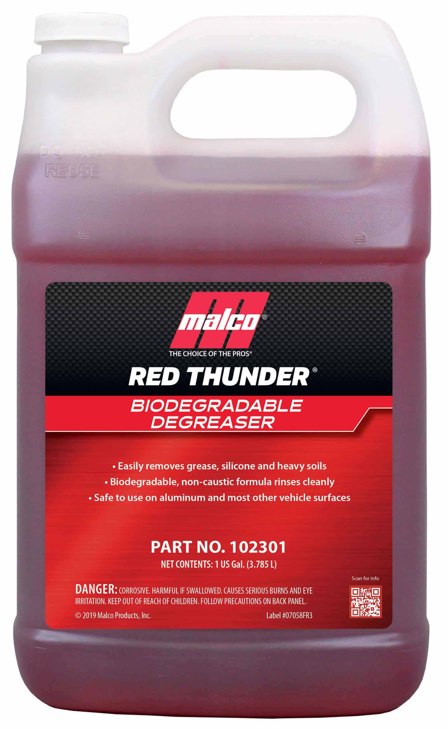 Limpiador y desengrasante automotriz Malco Red Thunder -