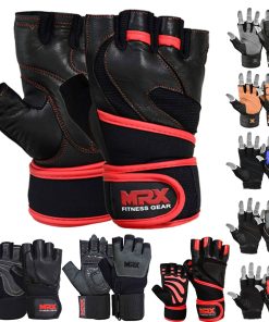 Guantes de Levantamiento de Pesas de -Negro/Rojo