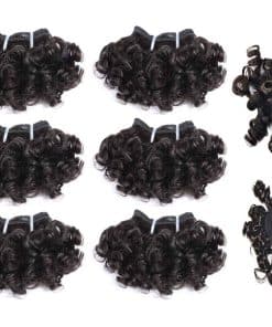 Aiokrtse Extensiones de Cabello Tejido Rizado y Saltarín de