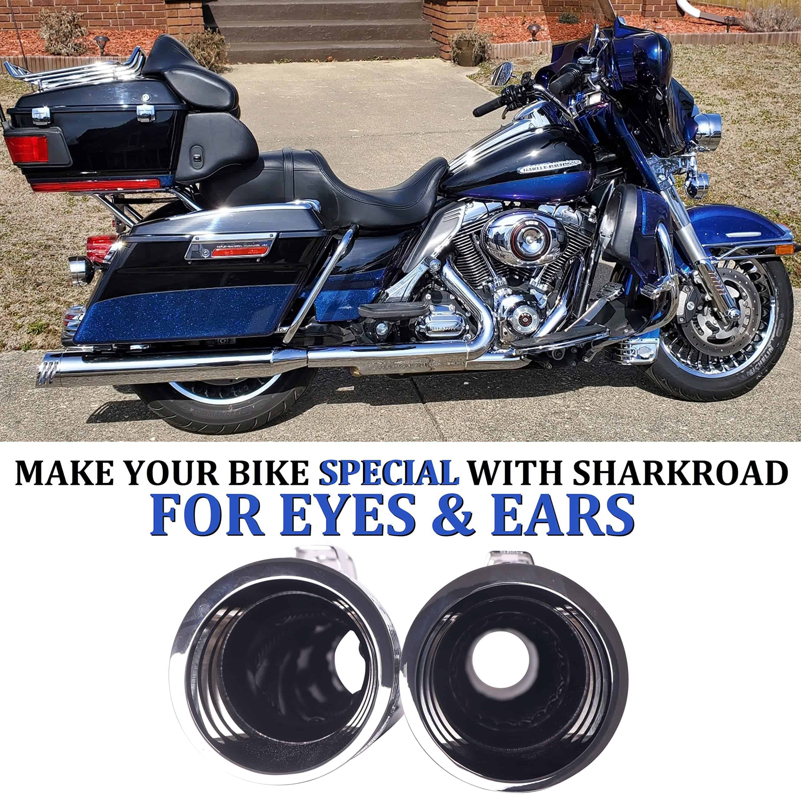 Escape deslizable SHARKROAD de 4.0 pulgadas para Harley - - Imagen 5