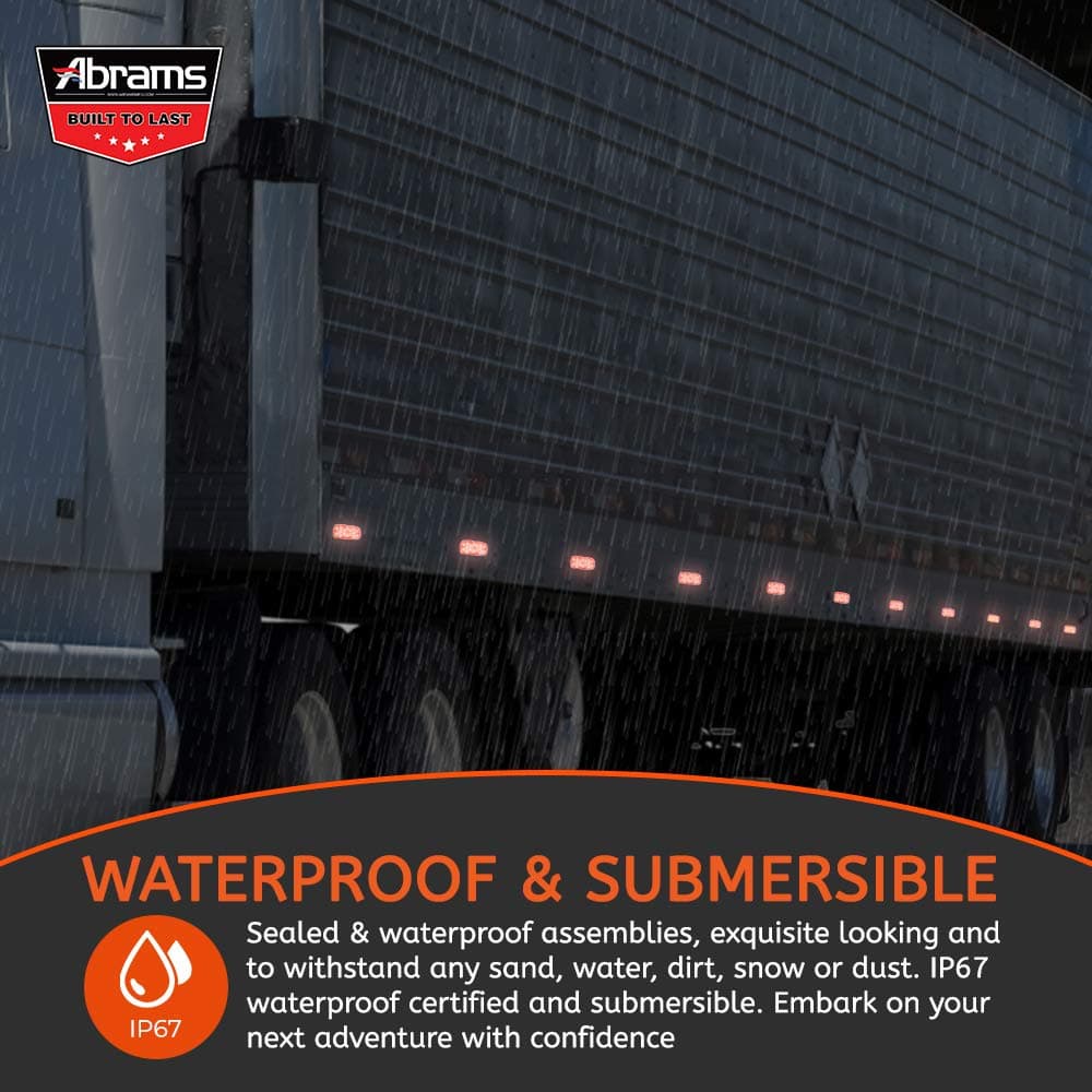 Luces de marcador lateral rectangular Abrams de 4" con 16 - Imagen 9