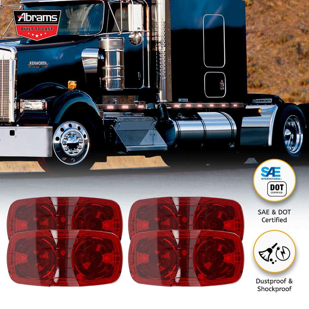 Luces de marcador lateral rectangular Abrams de 4" con 16 - Imagen 3