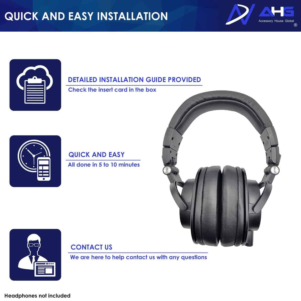 Almohadillas para oídos AHG M50X compatibles con audífonos - Imagen 8