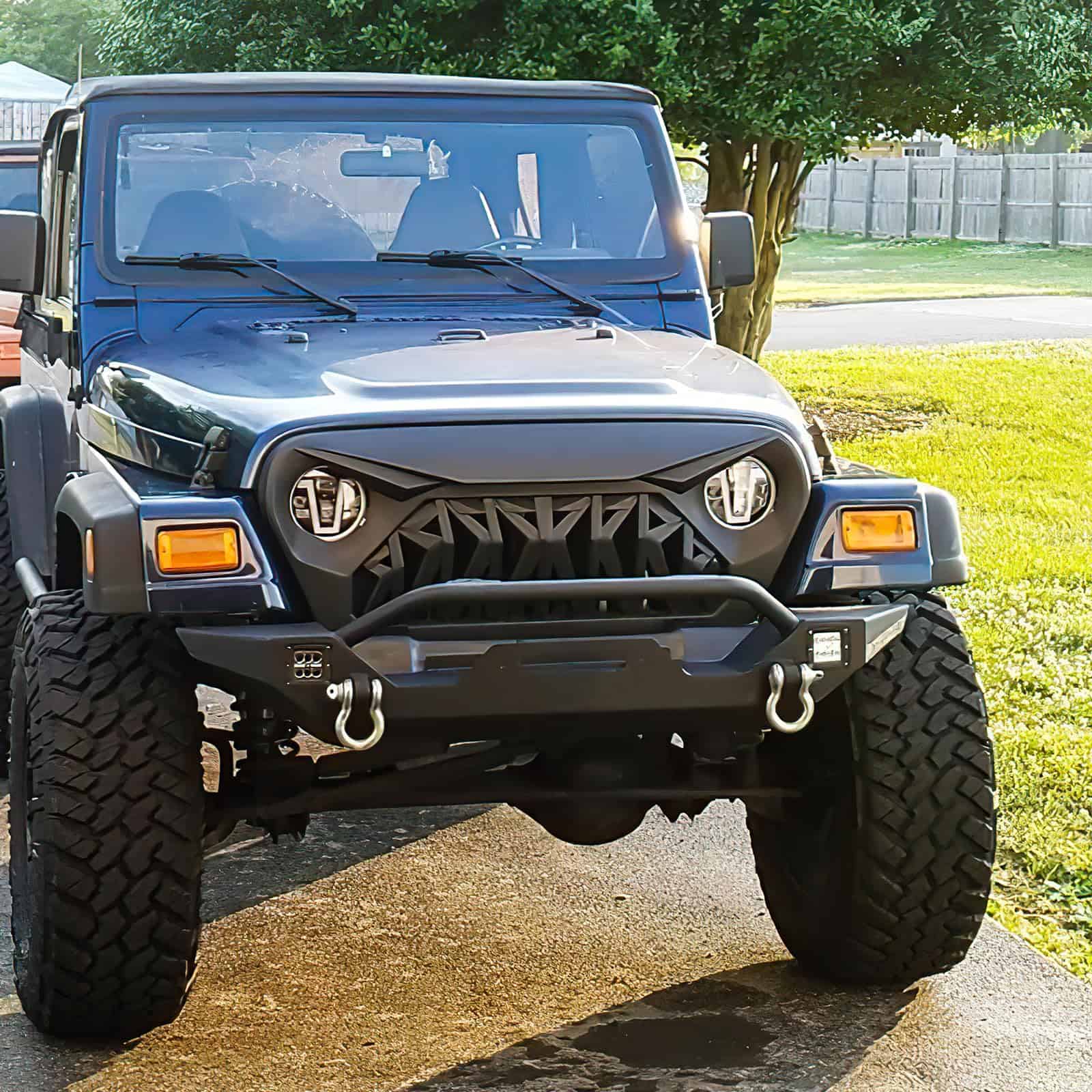 Parrilla Delantera de Tiburón Compatible con Jeep Wrangler - Imagen 6