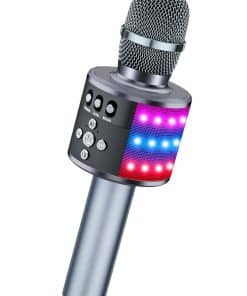 Micrófono de Karaoke Bluetooth Inalámbrico -Gris Espacial