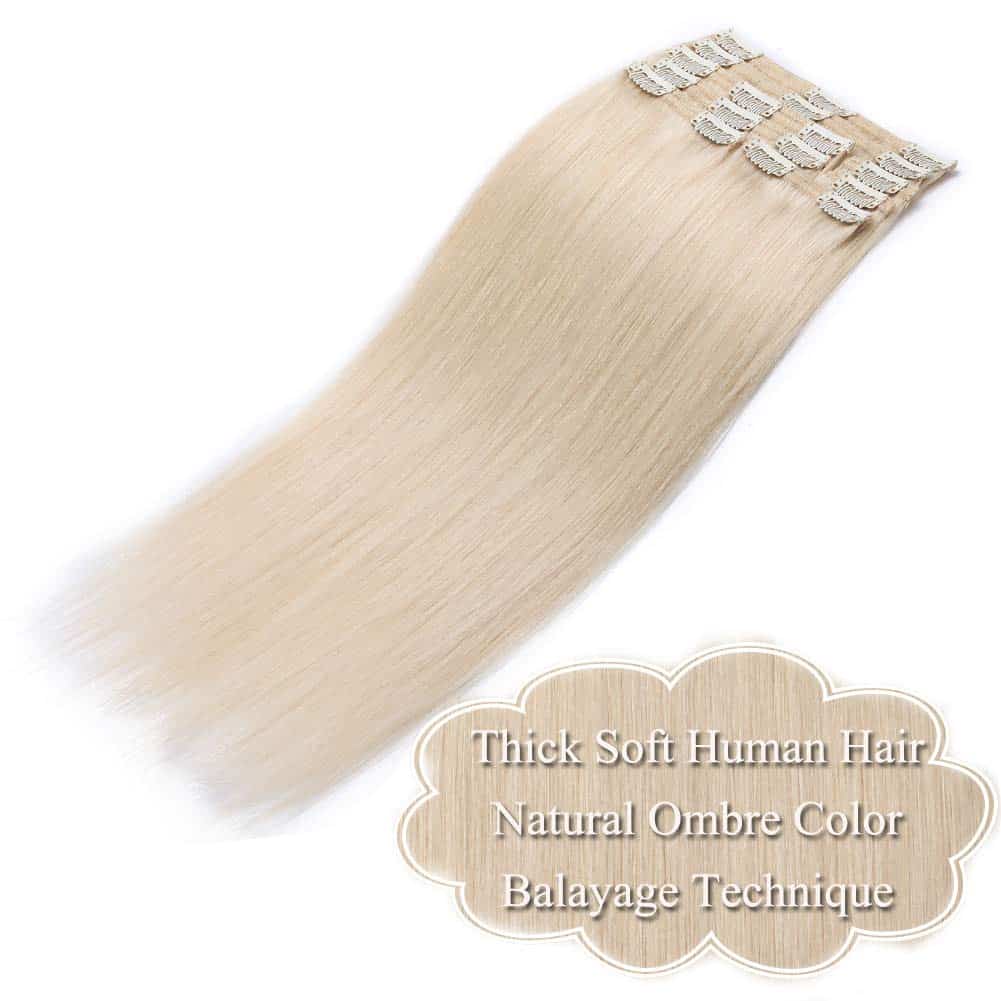 Extensiones de Cabello Clip en Pelo Humano Doble Trama - Imagen 6