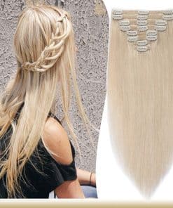 Extensiones de Cabello Clip en Pelo Humano Doble Trama