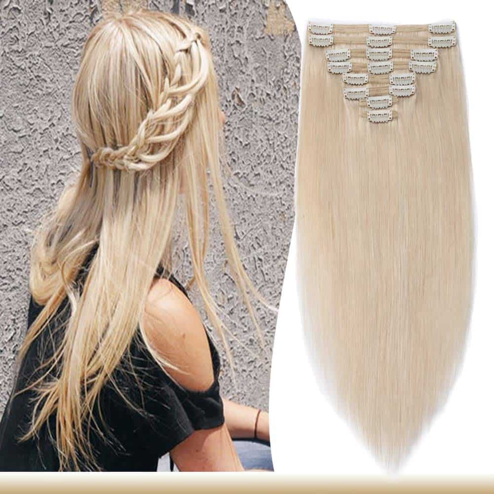 Extensiones de Cabello Clip en Pelo Humano Doble Trama