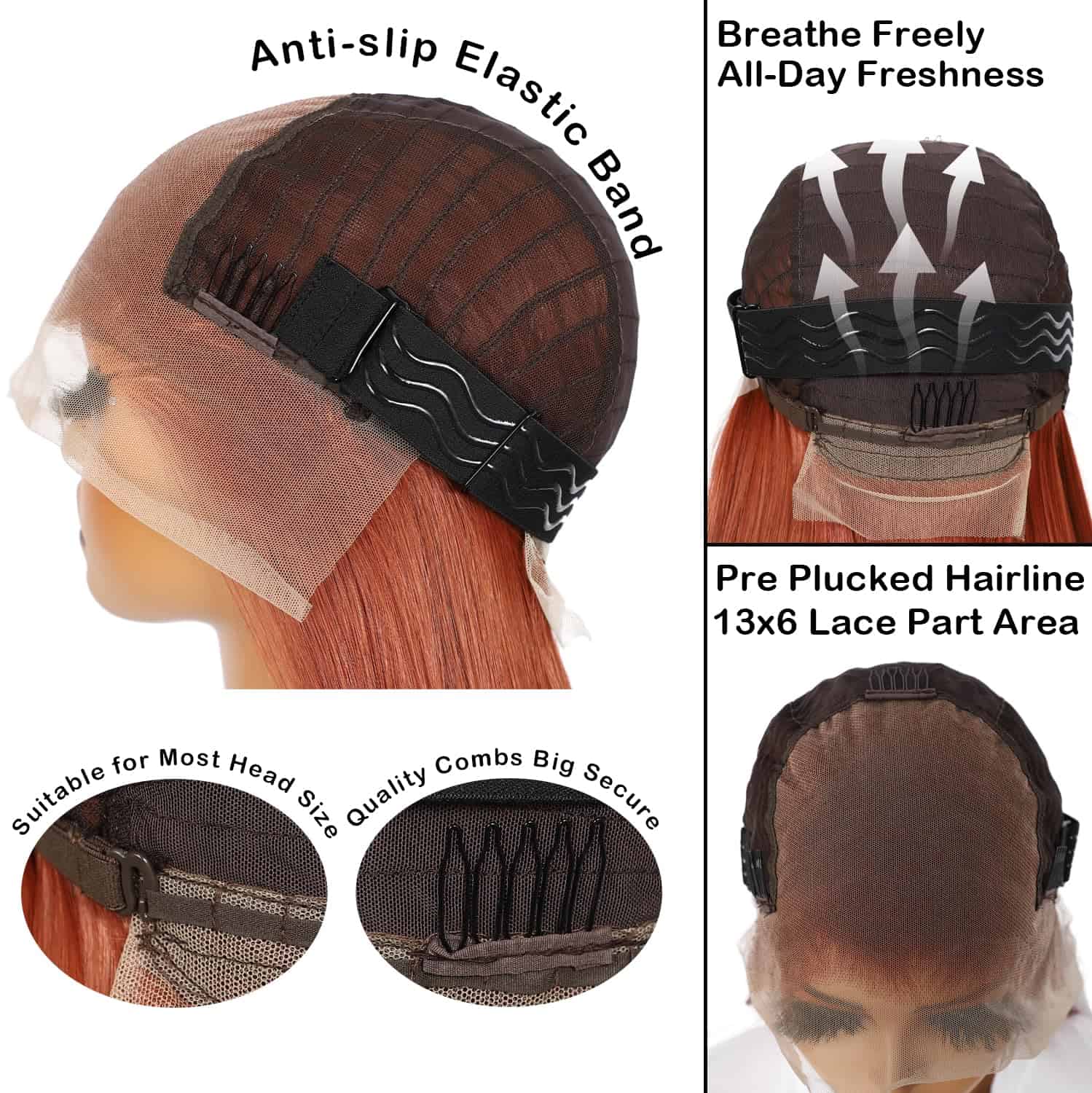 SAPPHIREWIGS Peluca Frontal de Encaje Sintético en Color - Imagen 9