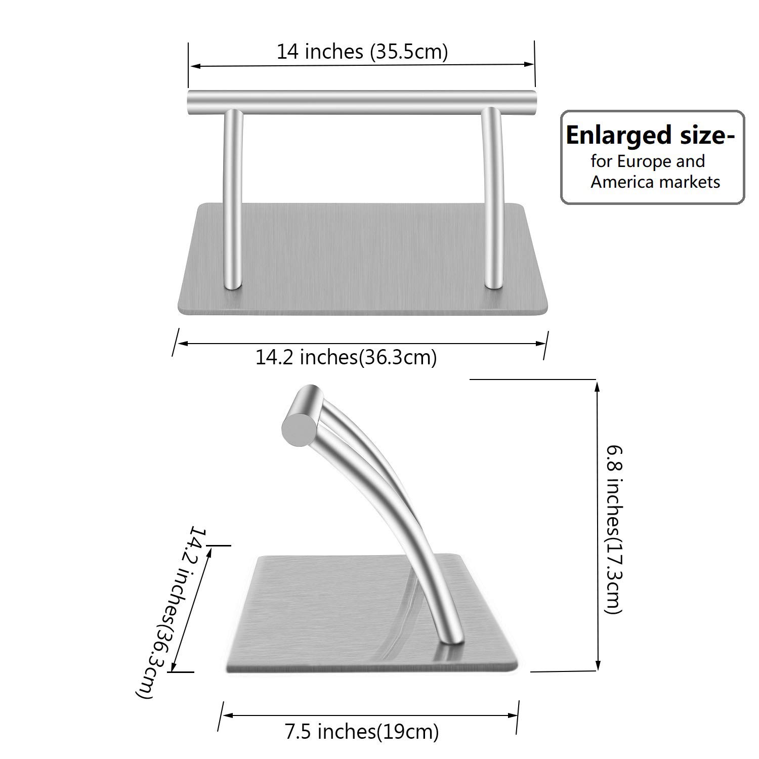 Reposapiés de acero inoxidable Kaleurrier, Reposapiés móvil - Imagen 6