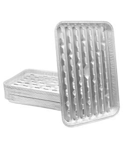LS'BABQ Bandejas de Parrilla de Aluminio Desechables con
