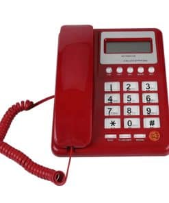 Teléfono de escritorio con cable Zopsc, Rojo - Teléfono