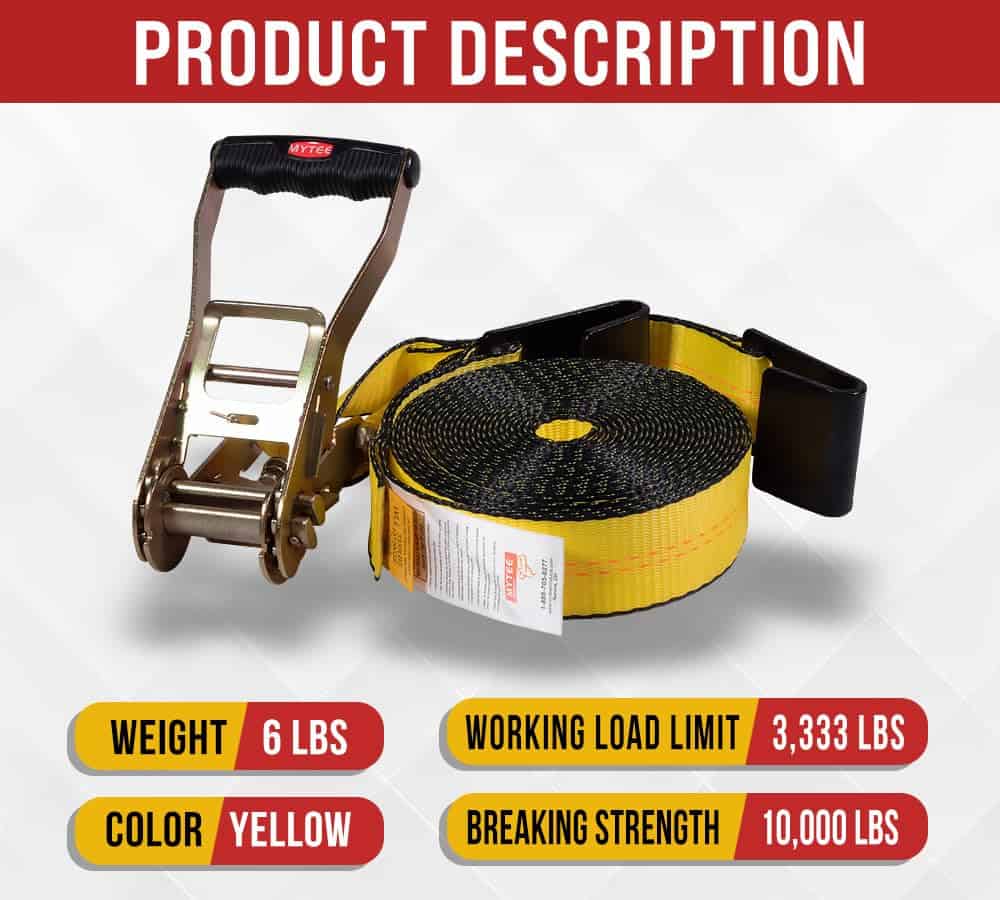Correas de amarre con trinquete Mytee Products con ganchos - Imagen 6