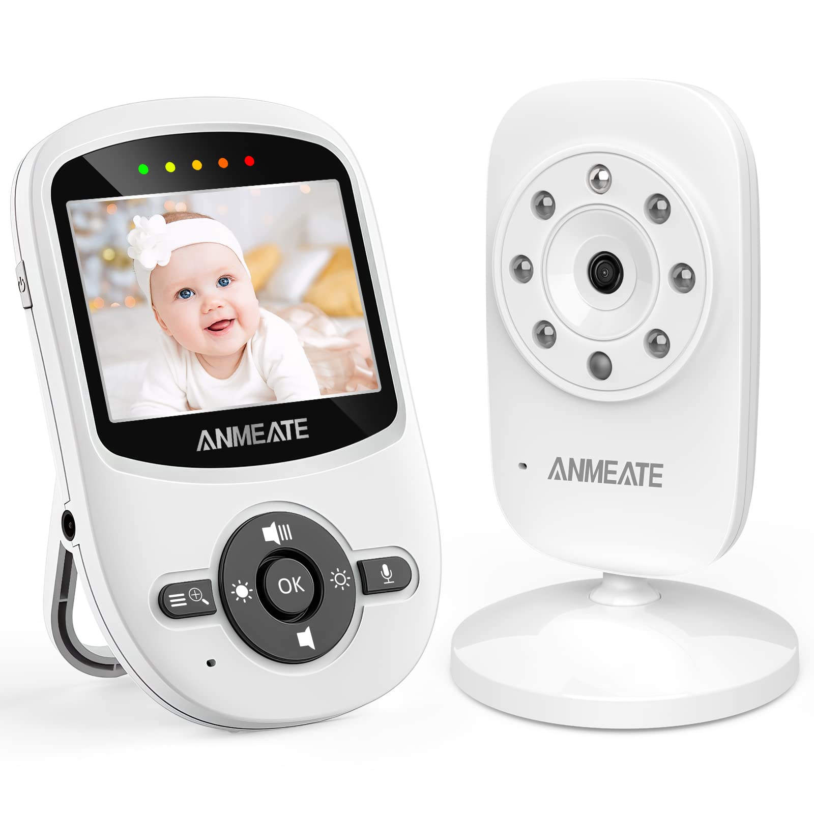 ANMEATE Video Baby Monitor con Cámara Digital, Monitor de