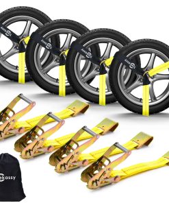 Trekassy Correas de Amarre para Autos en Remolques con