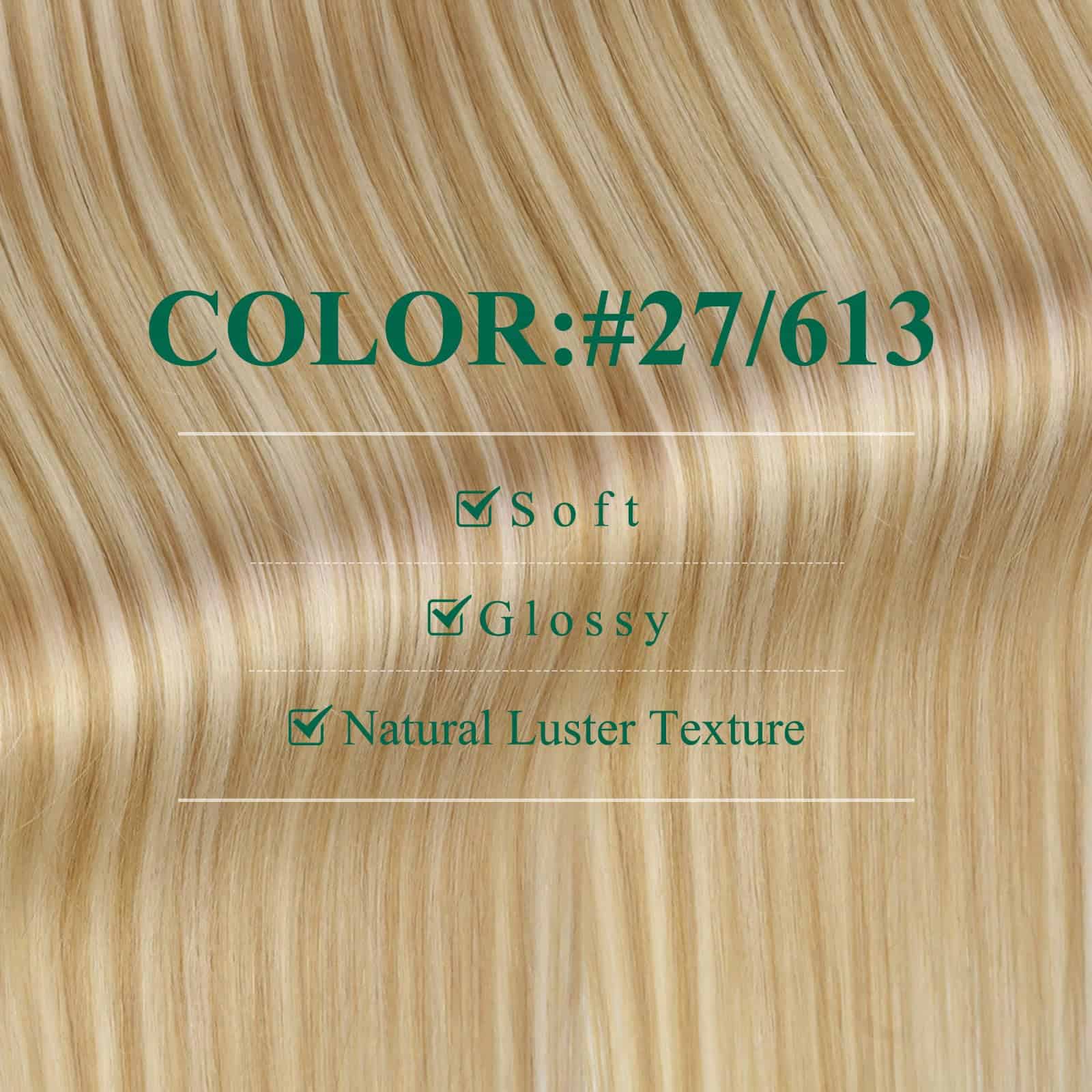 Extensiones de Cabello Humano Real Easyouth - Rubio Cálido - Imagen 3