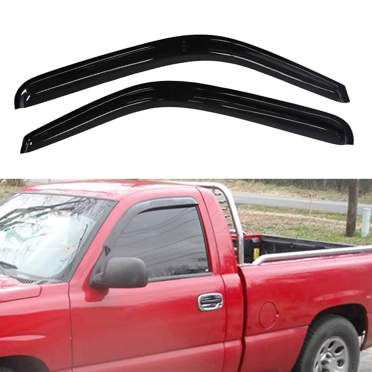LQQDP 2pcs Viseras de Ventana para Puertas Delanteras