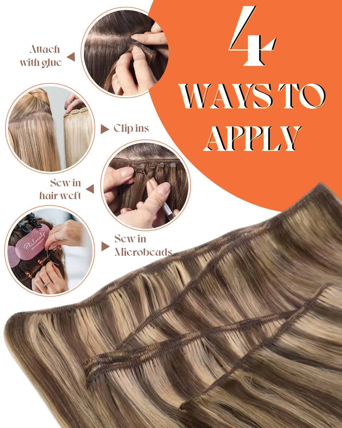 Extensiones de Cabello Tejido Sunny Hair de 18 pulgadas - Imagen 5