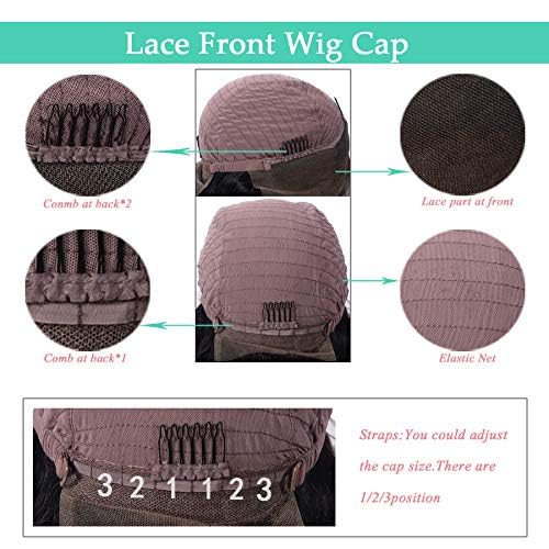 Pelucas de Encaje Corto Rizado Bob Sin Pegamento -dad 150%) - Imagen 8