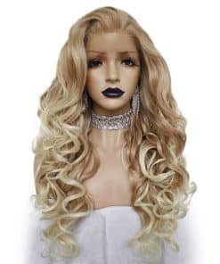 Pelucas de Encaje Rubias Largas para Mujeres Blancas
