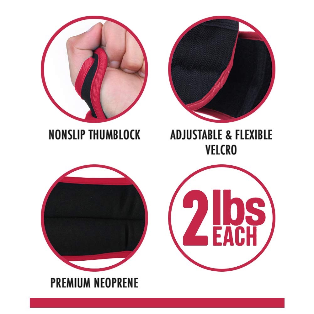 1 Par de Pesas de Muñeca de 2 libras con Diseño de Bloqueo - Imagen 4