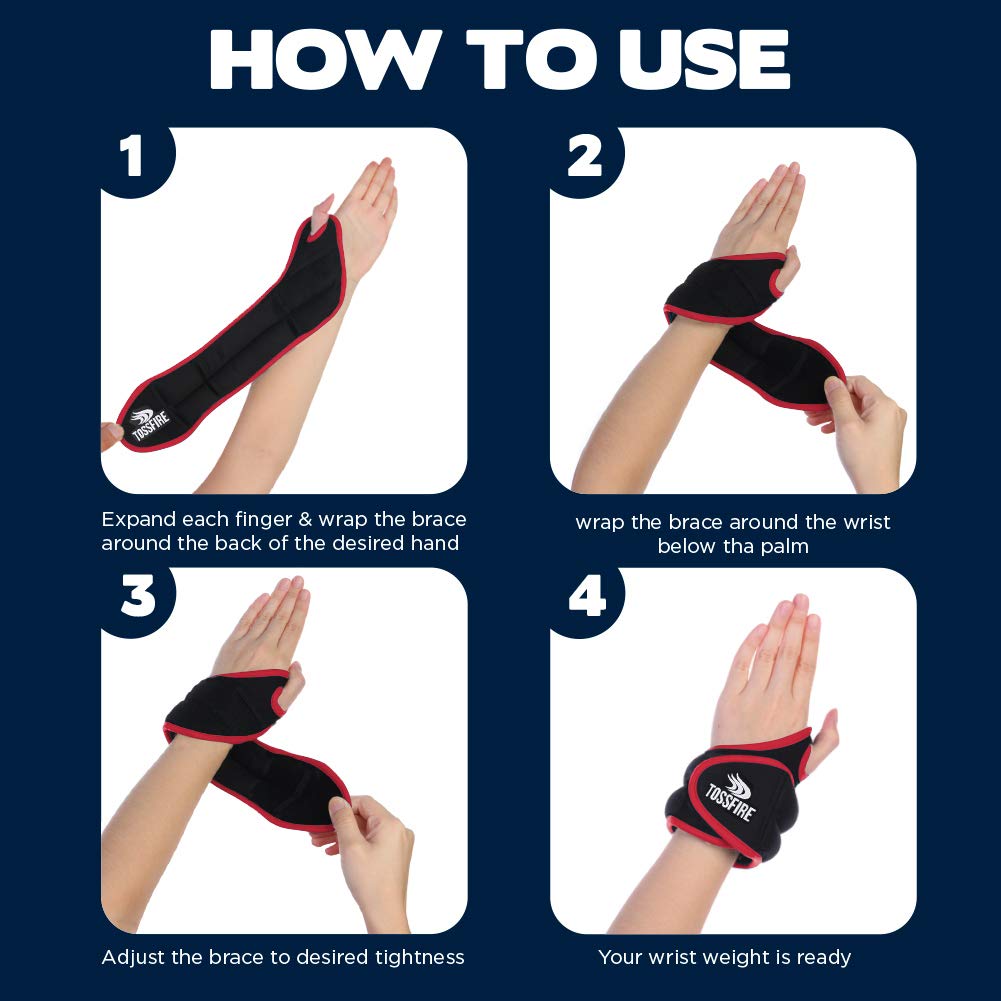 1 Par de Pesas de Muñeca de 2 libras con Diseño de Bloqueo - Imagen 5