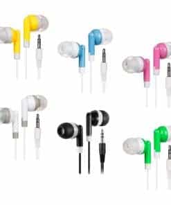 Pack de 50 Audífonos con Cable para Niños en Varios Colores