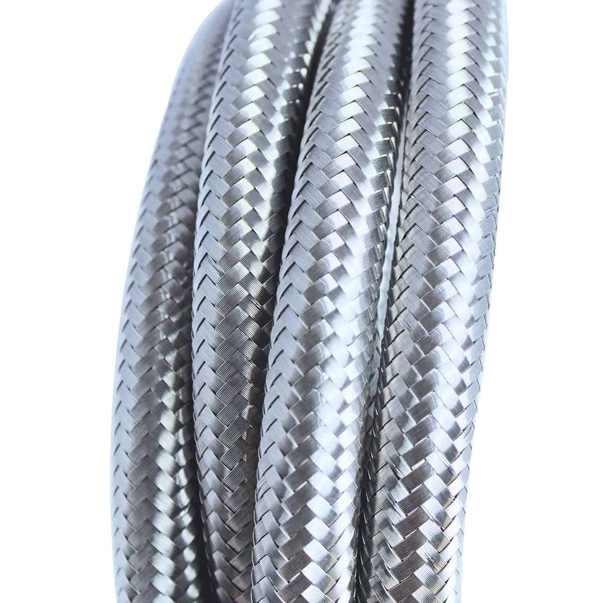 Manguera de Combustible Trenzada de Acero -Plateado - Imagen 5