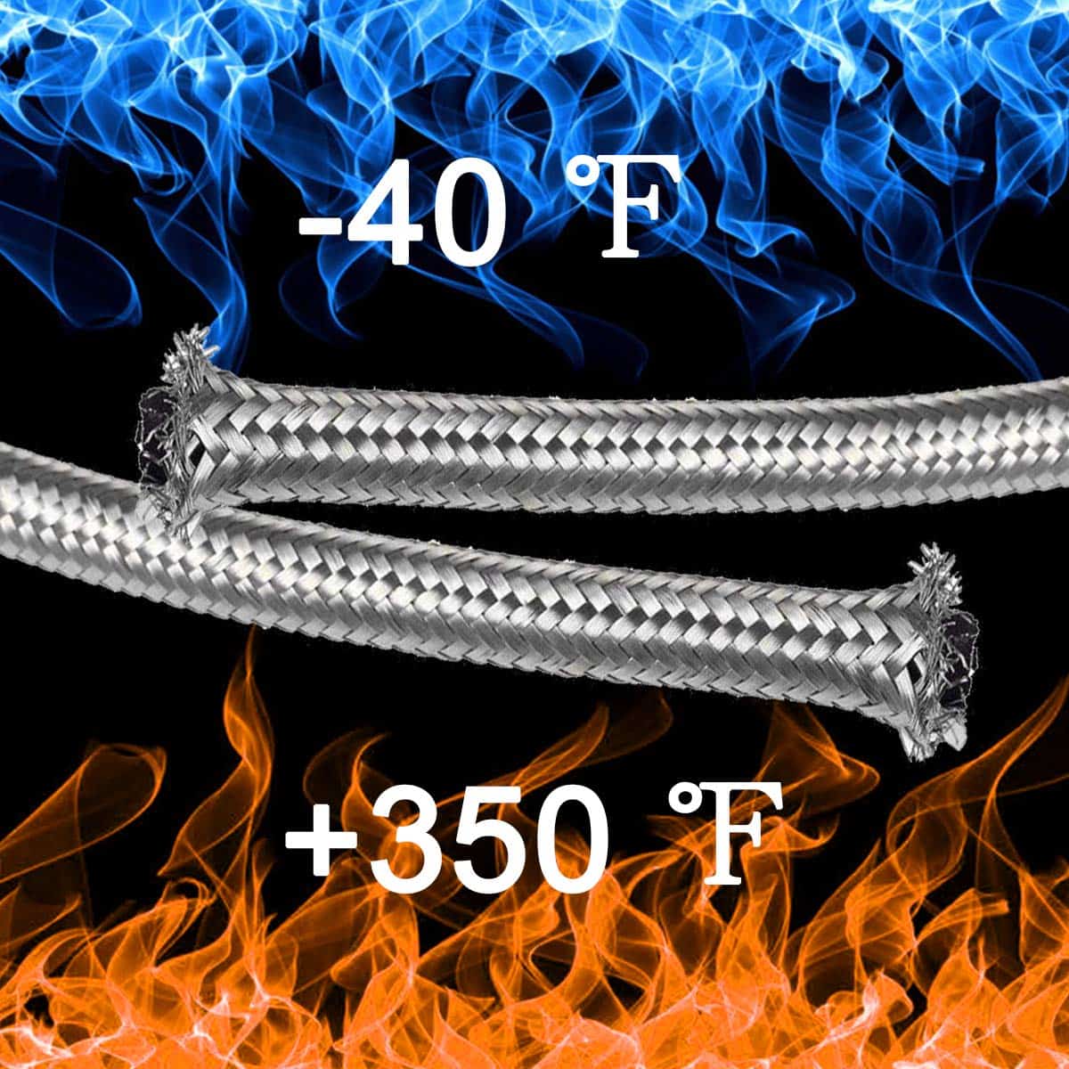 Manguera de Combustible Trenzada de Acero -Plateado - Imagen 7