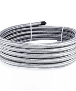 Manguera de Combustible Trenzada de Acero -Plateado