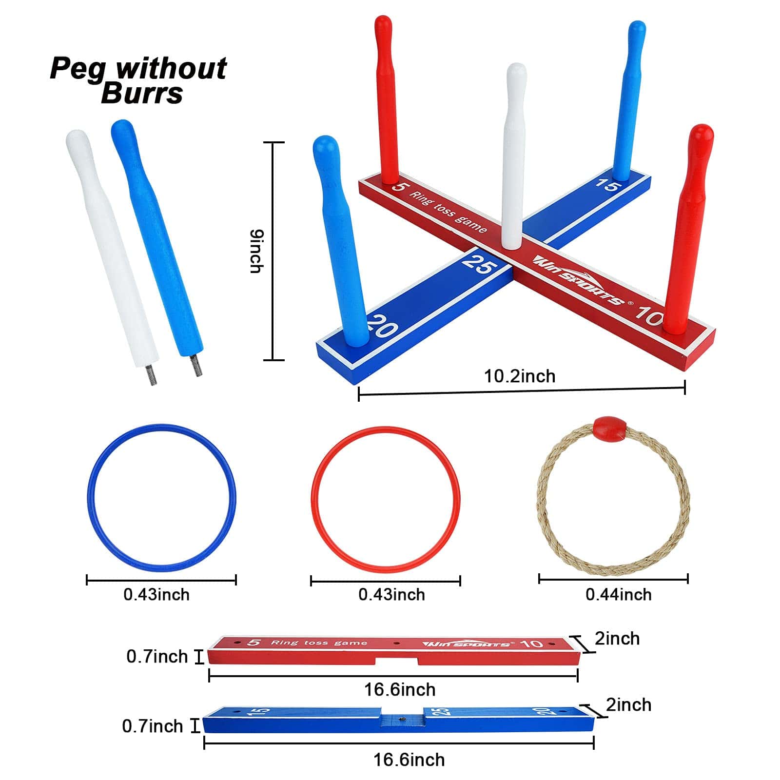 Juego Premium de Anillo de Madera - Juego de Lanzamiento - Imagen 3