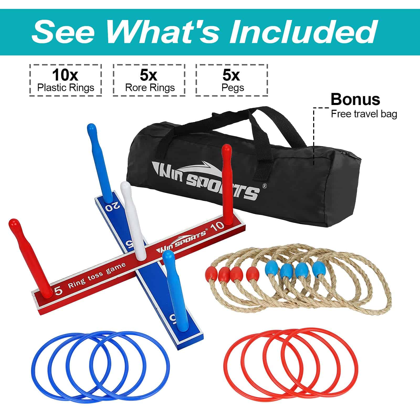 Juego Premium de Anillo de Madera - Juego de Lanzamiento - Imagen 9