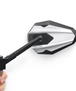 Espejos retrovisores traseros de motocicleta blancos KiWAV