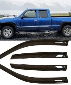 4pcs Deflector de Ventana Lateral Estilo Montaje Exterior