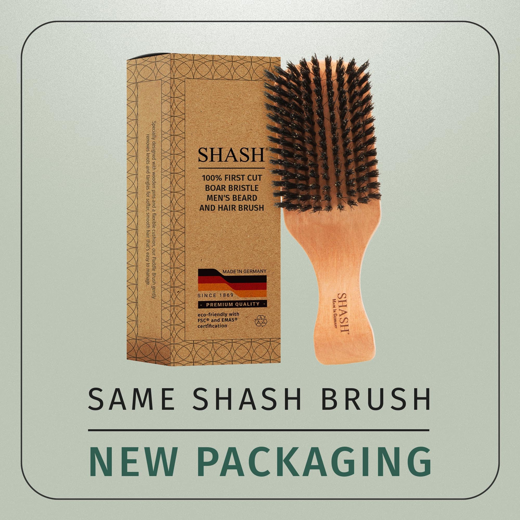 Cepillo de pelo de cerdas de jabalí 100% hecho a mano en - Imagen 4