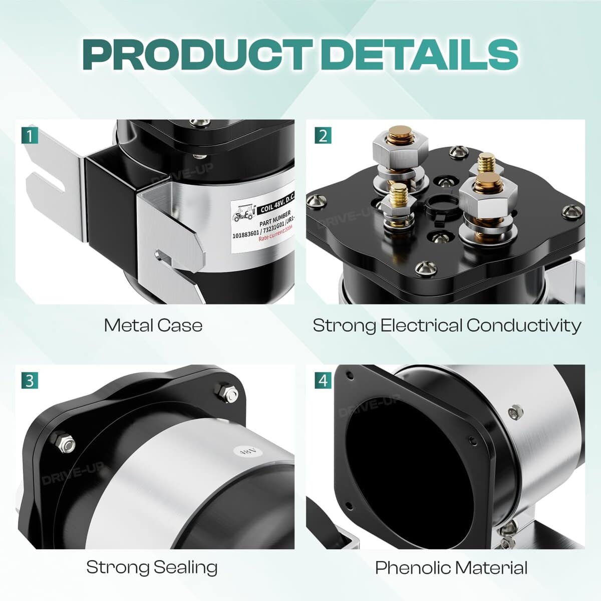 Solenoid de 48 Voltios de 4 Terminales para Club Car - Imagen 5