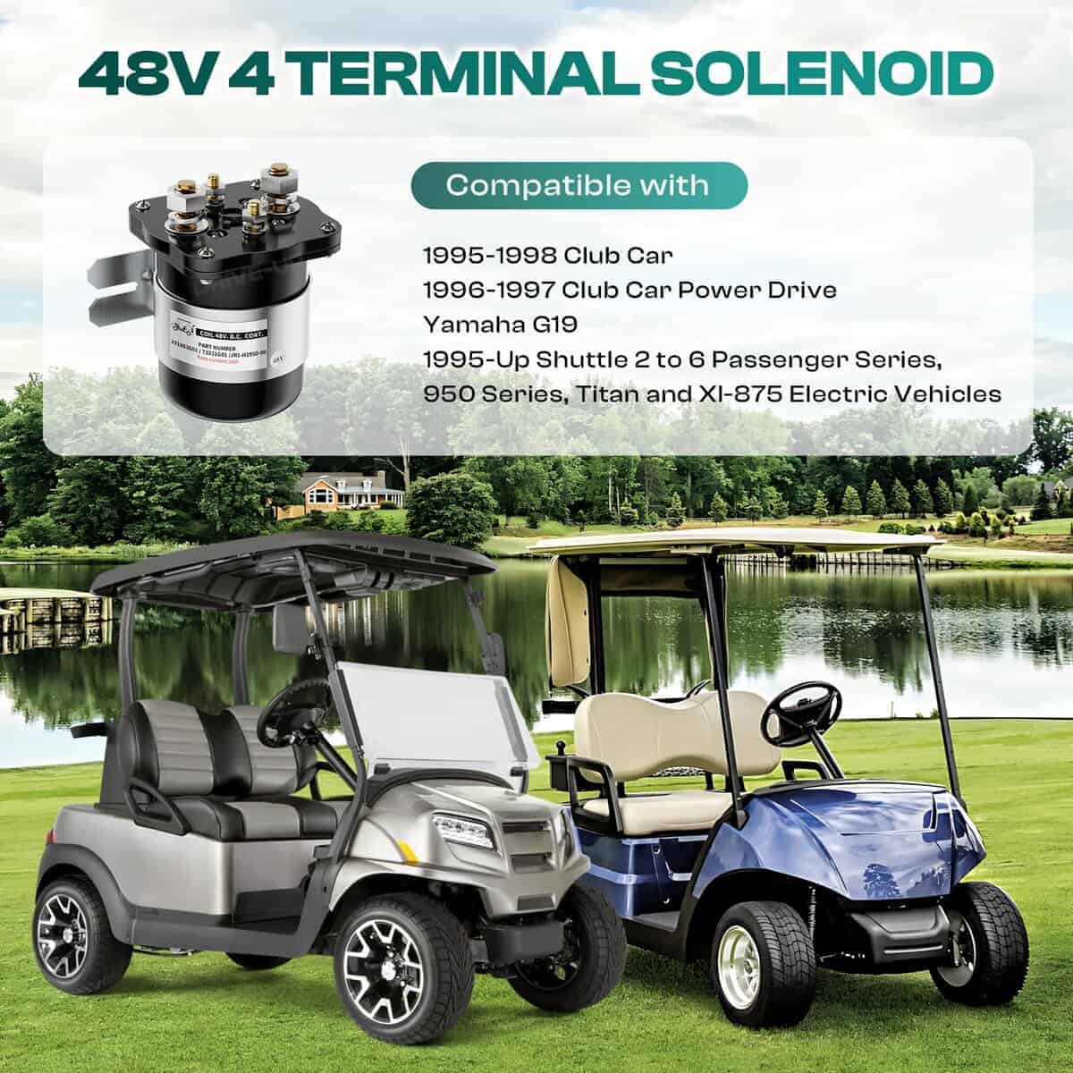 Solenoid de 48 Voltios de 4 Terminales para Club Car - Imagen 8