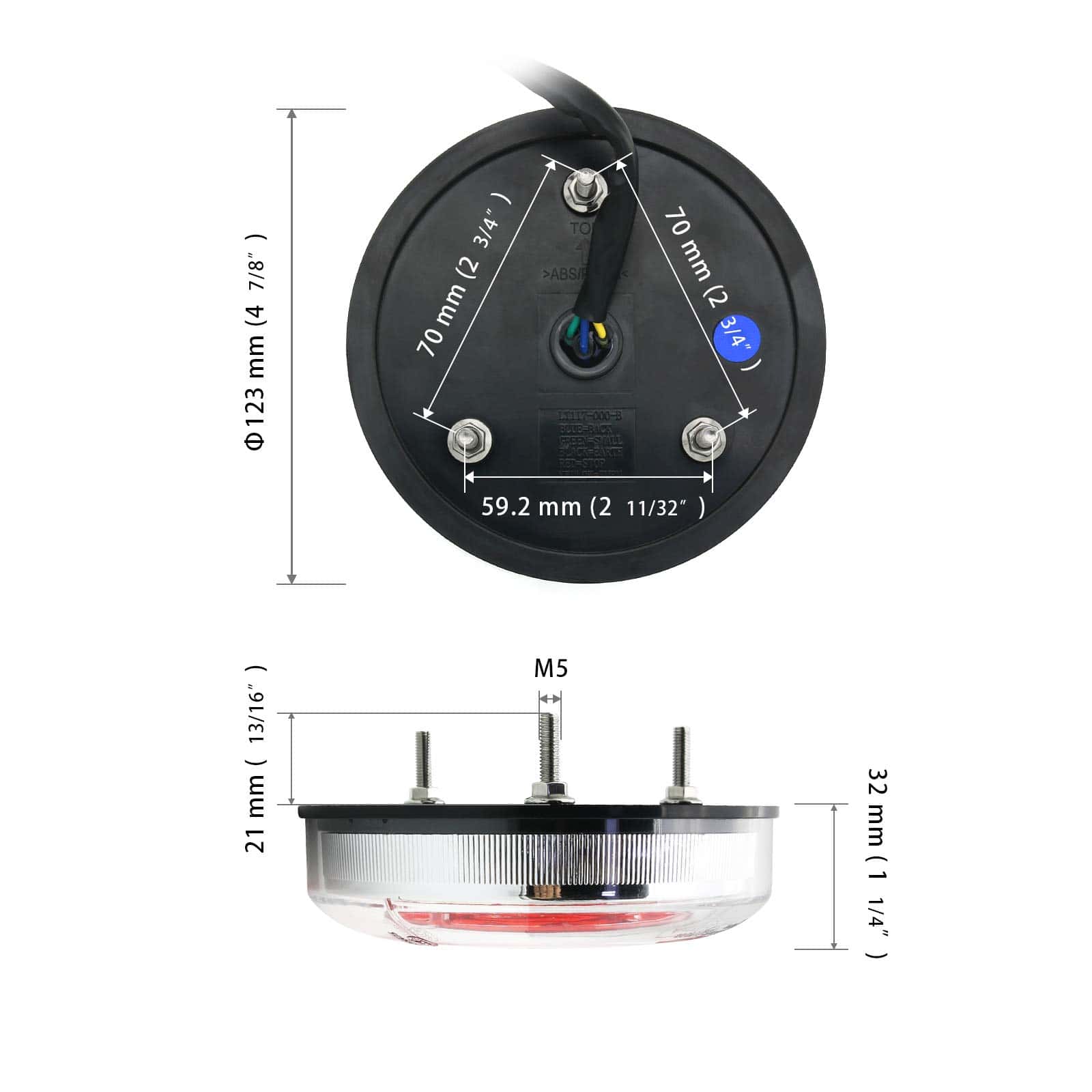 MFC PRO DC10-30V 4.7'' Luces de Freno y Cola Redondas - Imagen 5