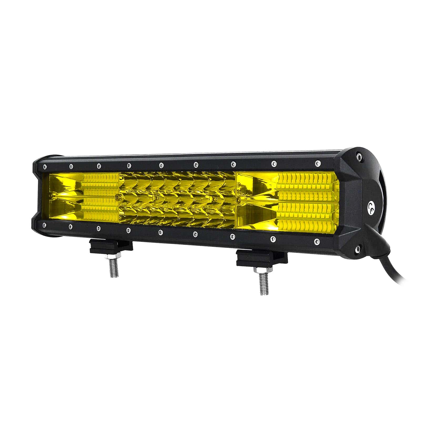 Barra de Luz LED AUXTINGS de 15 pulgadas, 216W, Amarillo