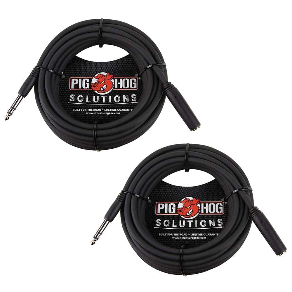 Pig Hog PHX14-25 Cable de extensión para auriculares 1/4"