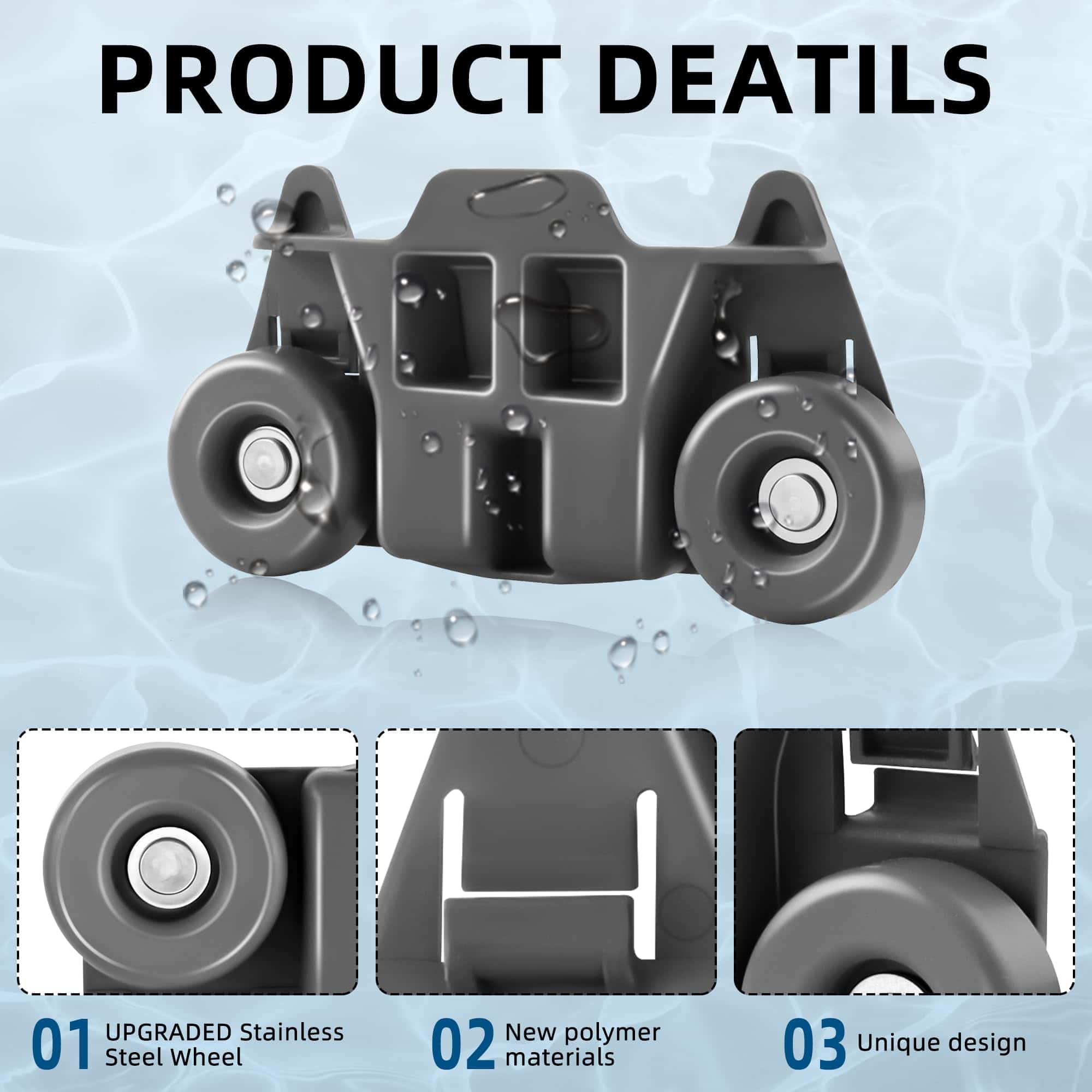 Ruedas Inferiores del Estante Metálico para Lavavajillas - Imagen 3