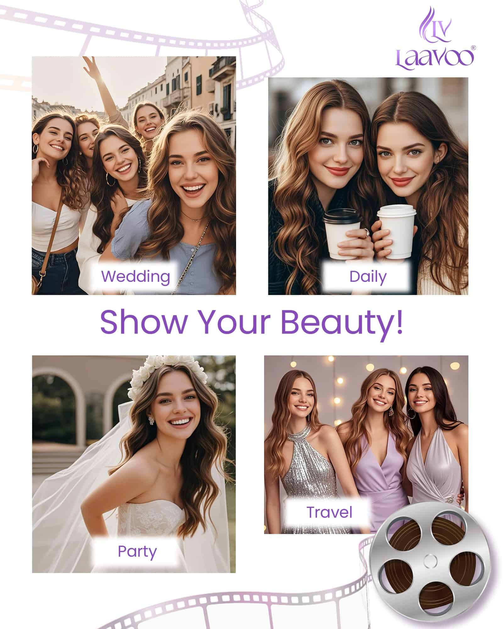 Extensiones de Cabello Humano Ombre Marrón Cinta en - Imagen 10