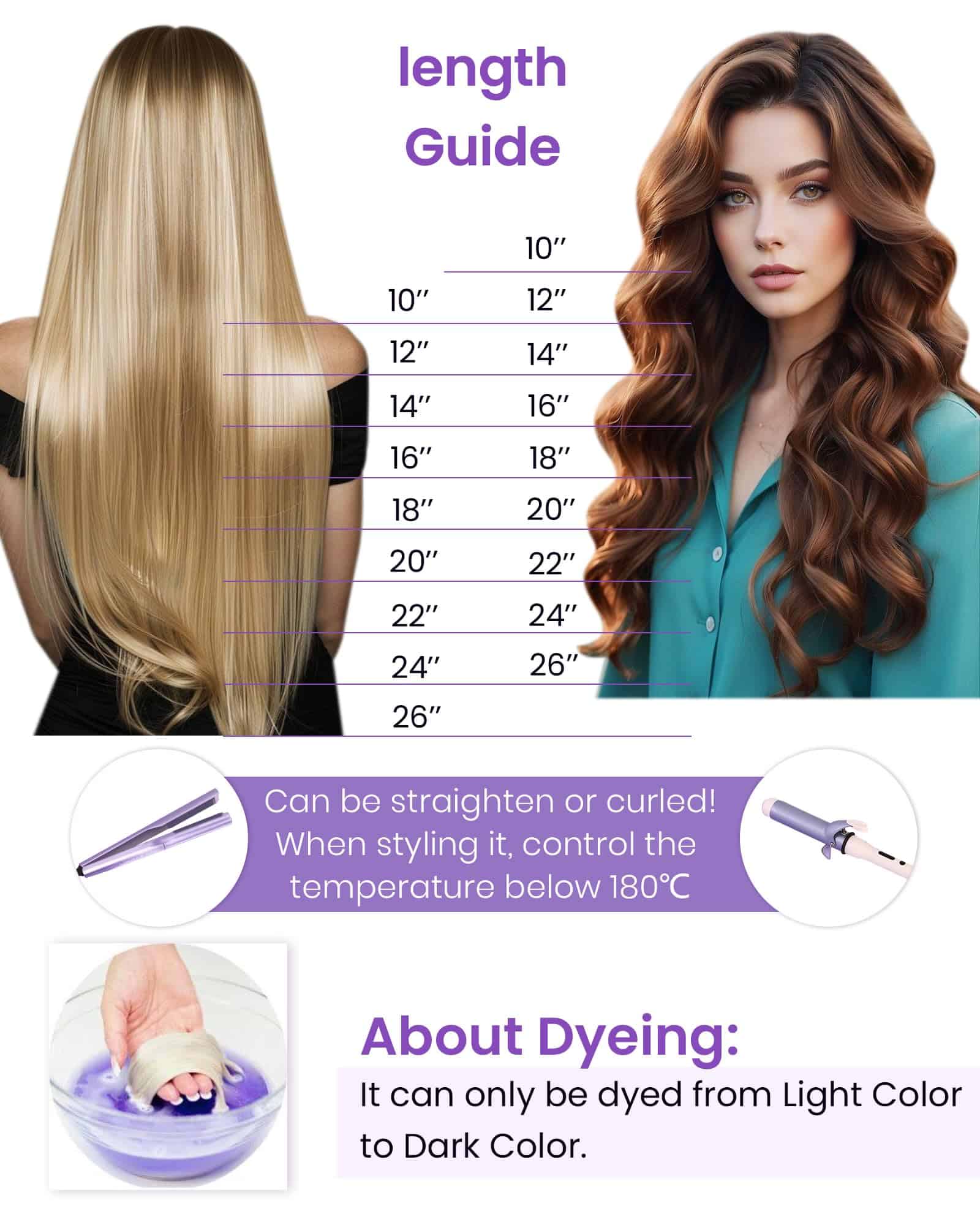 Extensiones de Cabello Humano Ombre Marrón Cinta en - Imagen 9