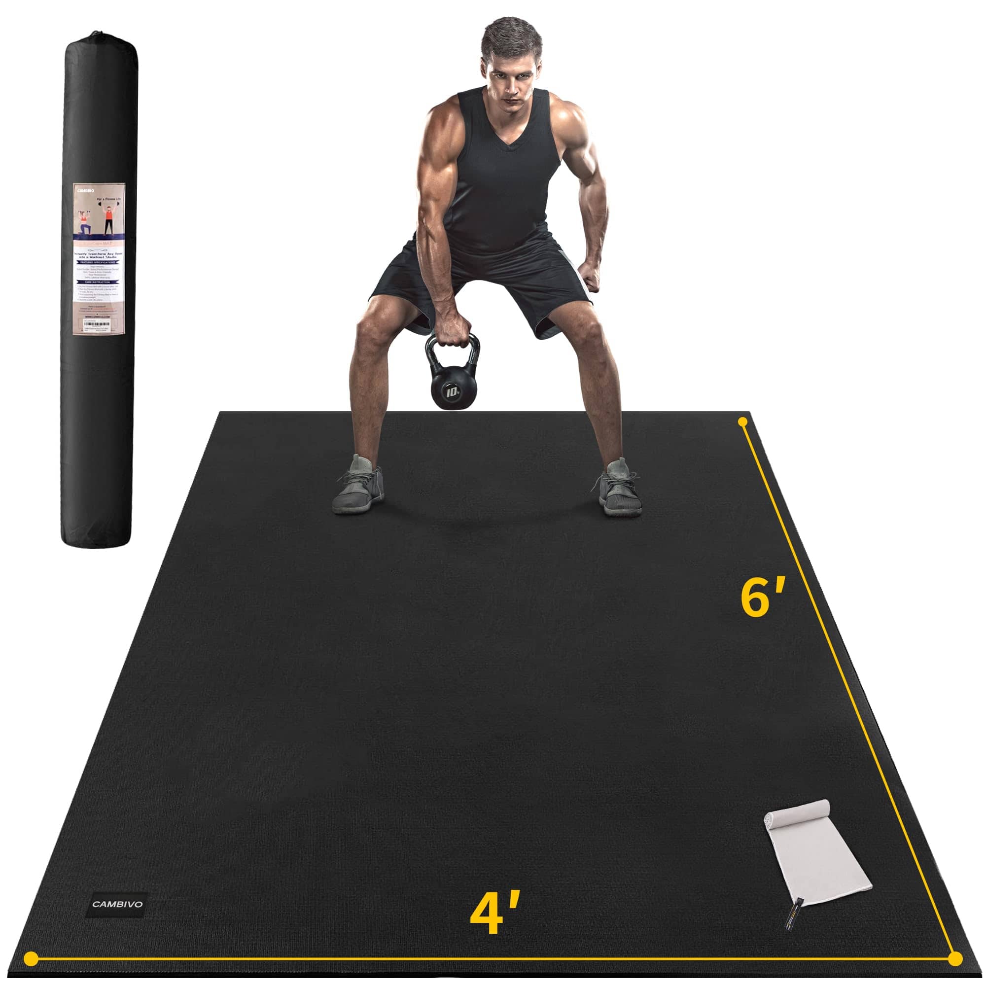 Tapetes de Ejercicio Grande CAMBIVO para Entrenamiento en