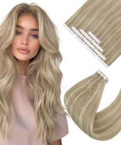 Extensiones de Cabello Humano Real Invisible de Cinta Ve