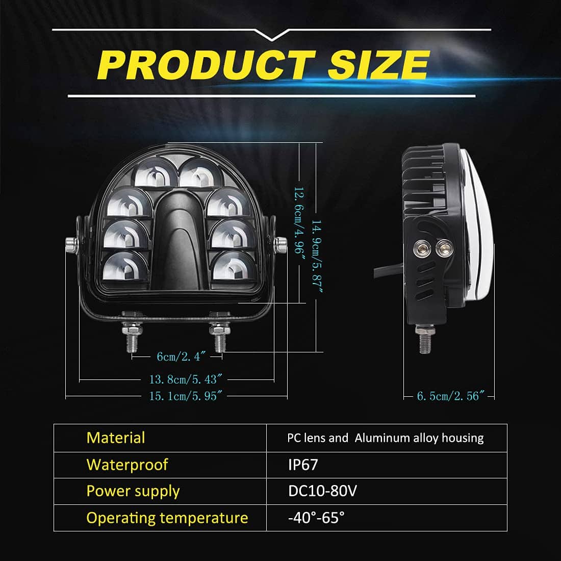 Fuguang Luz de Seguridad en Arco LED para Montacargas 5.4 - Imagen 3
