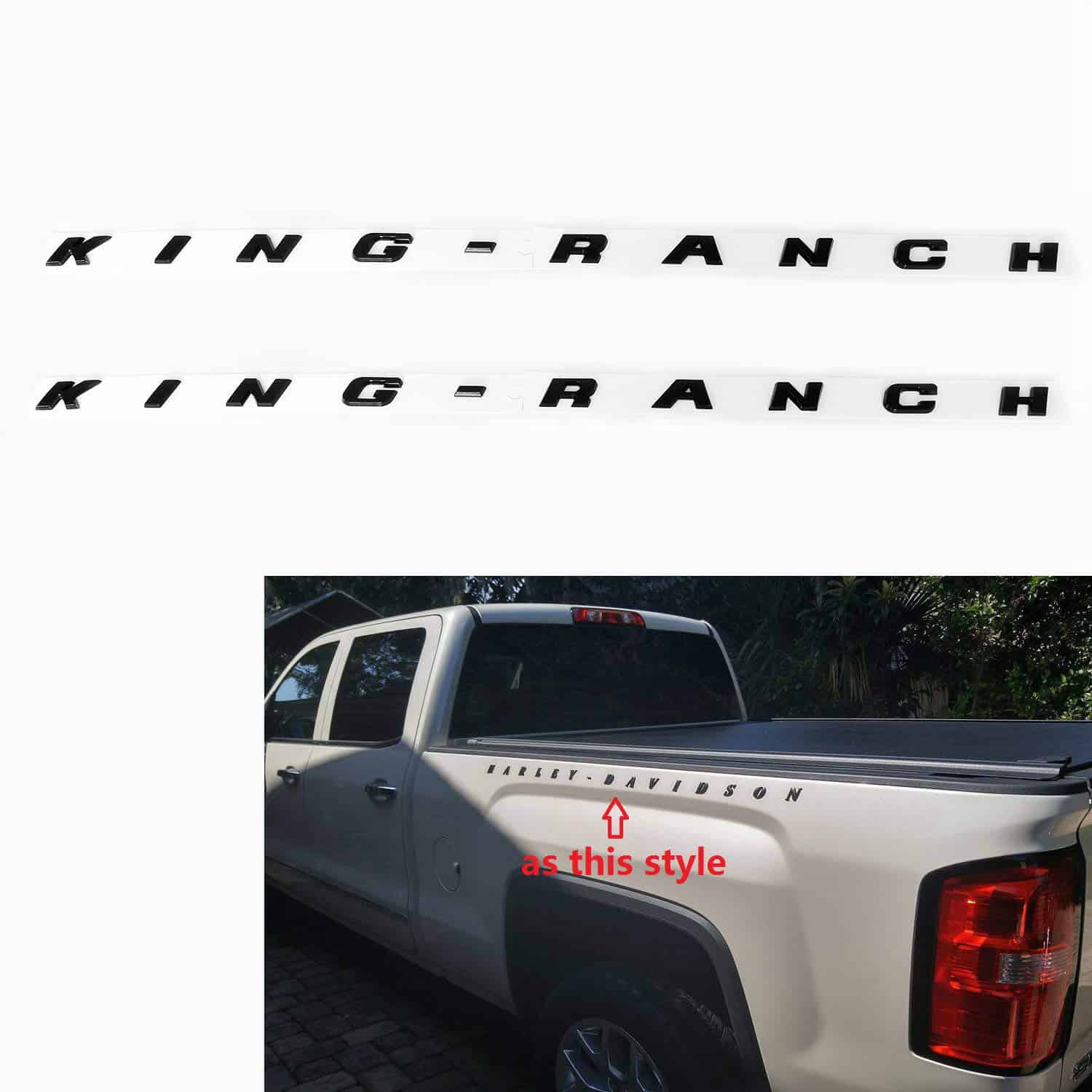 2 Pack de Emblemas Originales King Ranch con Letras